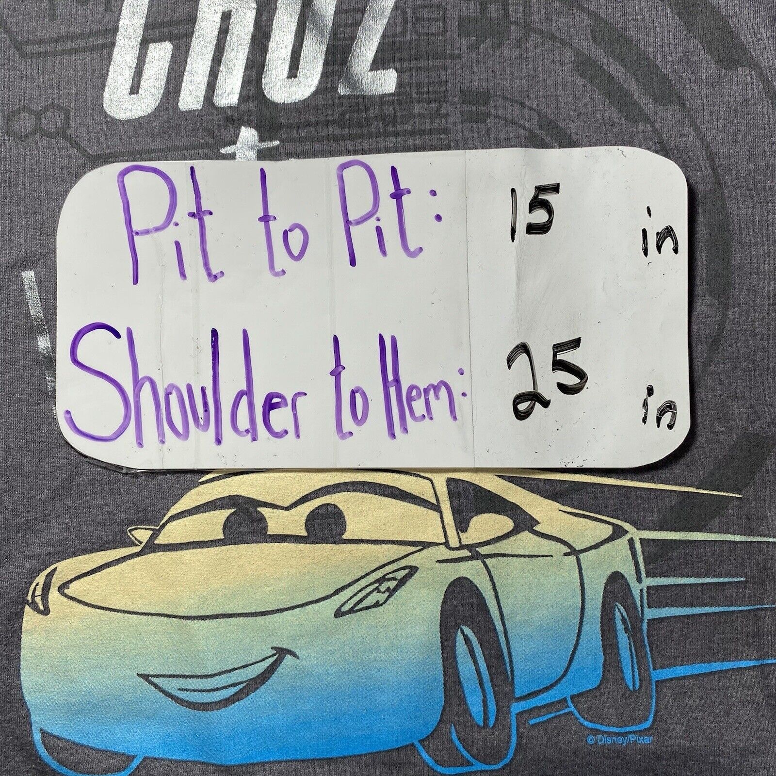 Disney Disney Store Cars XS Cruz to Victory V-Neck Graphic T Shirt Size US XS / EU 42 / 0 - 9 Thumbnail