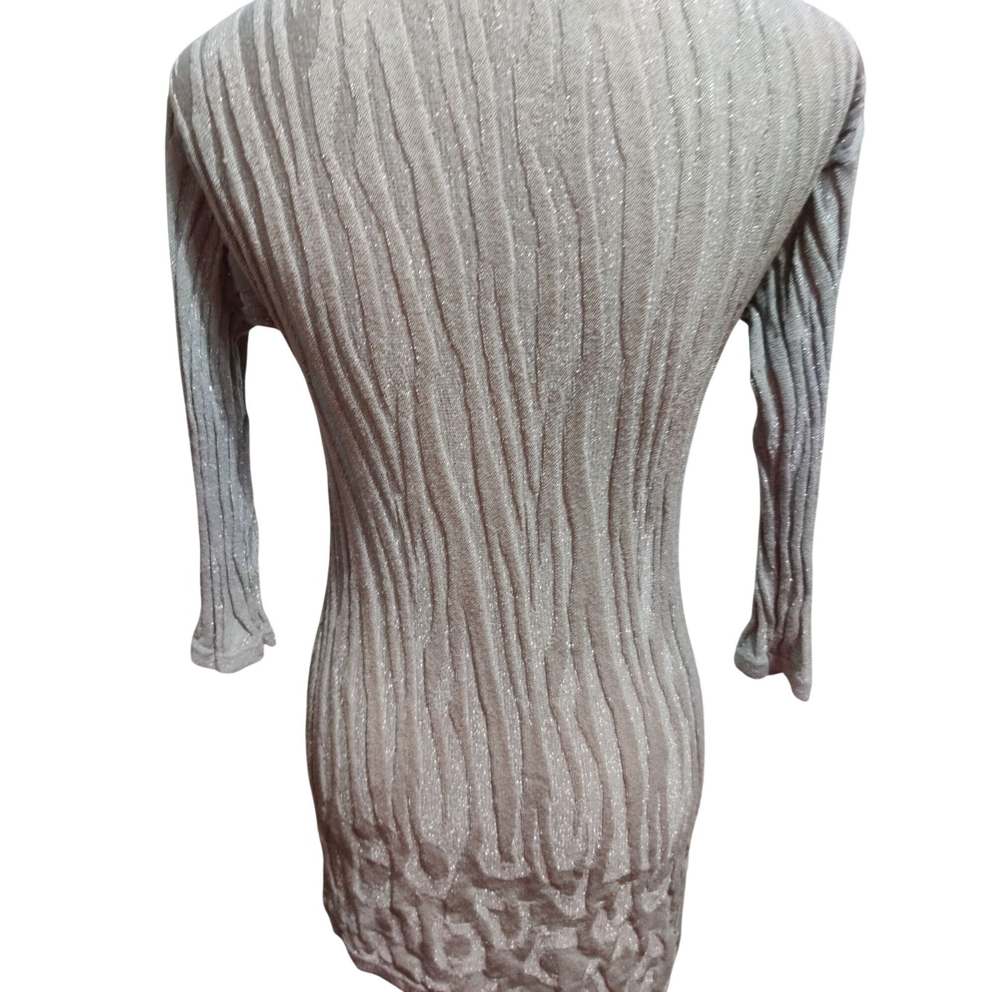 Chicos Chicos Travelers 0 Small Womens Top Silver Shimmer Knit Y2K Size S / US 4 / IT 40 - 9 Thumbnail