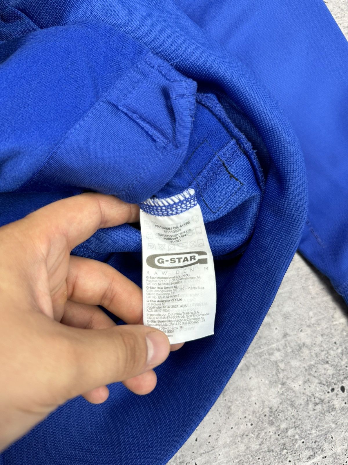G-Star × Vintage Vintage G-Star Raw Blue Big Logo Y2K Full Zip Sweatshirt Size US M / EU 48-50 / 2 - 9 Thumbnail