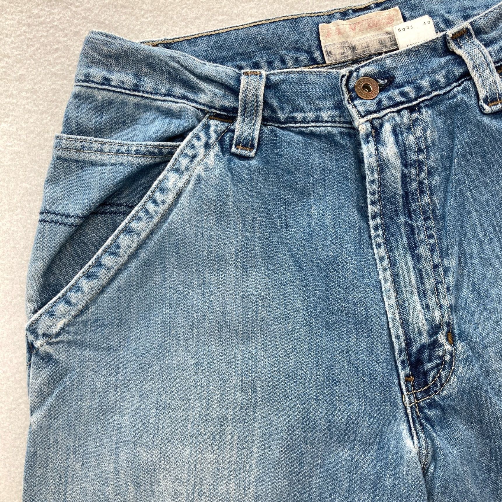 Old Navy VINTAGE Old Navy Painters Jeans Mens 31x32 Blue Denim Baggy Skater Y2K — 90s Grunge Hip Hop Vintage Size US 31 - 4 Thumbnail