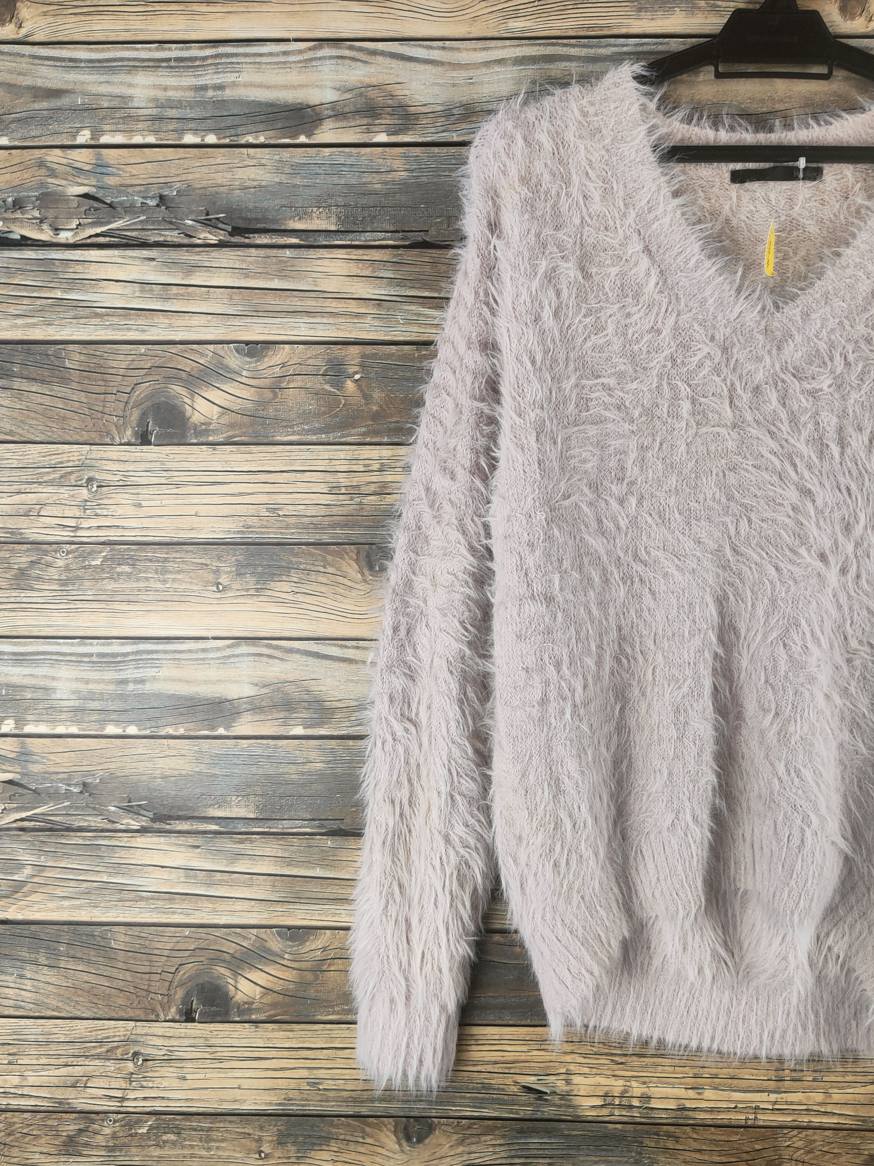 Japanese Brand DL Heather Light Peach Fur Mohair Knitwear #46-502 Size M / US 6-8 / IT 42-44 - 3 Thumbnail