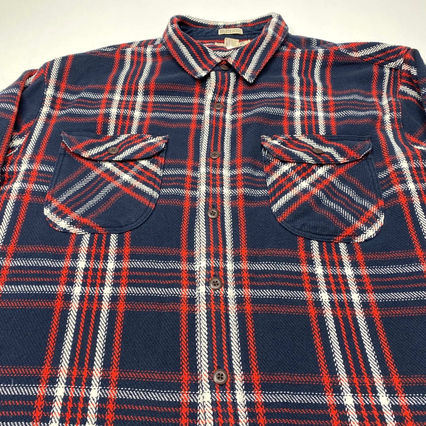 Vintage Duluth Trading Heavy Flannel Shirt Mens 3XL Untucked Relaxed Fit Twill Woodsy Size US XXL / EU 58 / 5 - 5 Thumbnail
