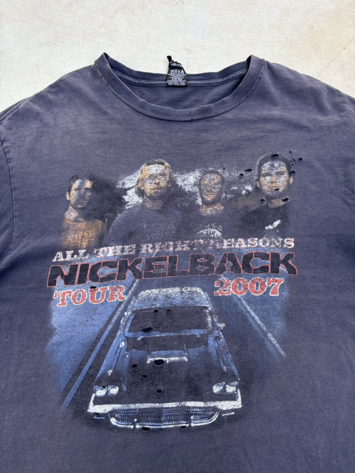 Vintage Thrashed Faded NICKELBACK ERD Grunge T Shirt Distressed Size US XL / EU 56 / 4 - 1 Thumbnail