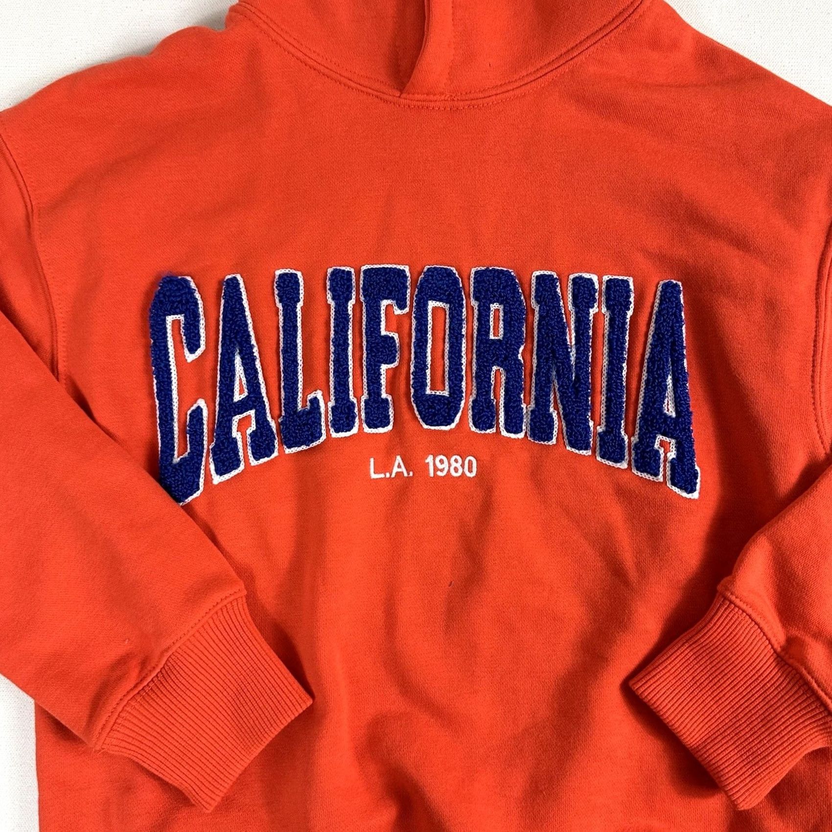Zara Zara Hoodie California Long Sleeve Pullover Casual Women Size 9 Orange 100% Cotton Fleece Regular Sweatshirt PullOver solid Outdoor Sports Womens Size M / US 6-8 / IT 42-44 - 3 Thumbnail