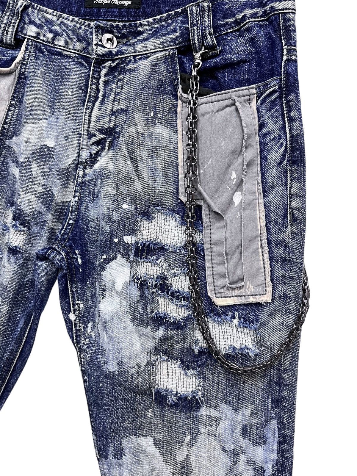 Revenge × Seditionaries FYE💥SEXPOT REVENGE TOKYO Thrash Punk Metal Distressed Denim Size US 31 - 3 Thumbnail
