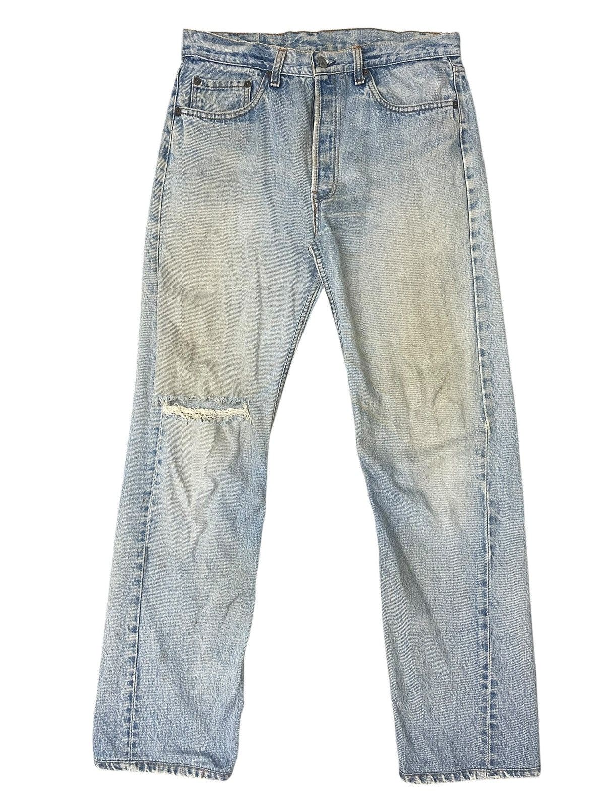 Levi's Vintage 80’s Levi’s 501 Jeans Distressed Streetwear Size US 33 - 1 Thumbnail