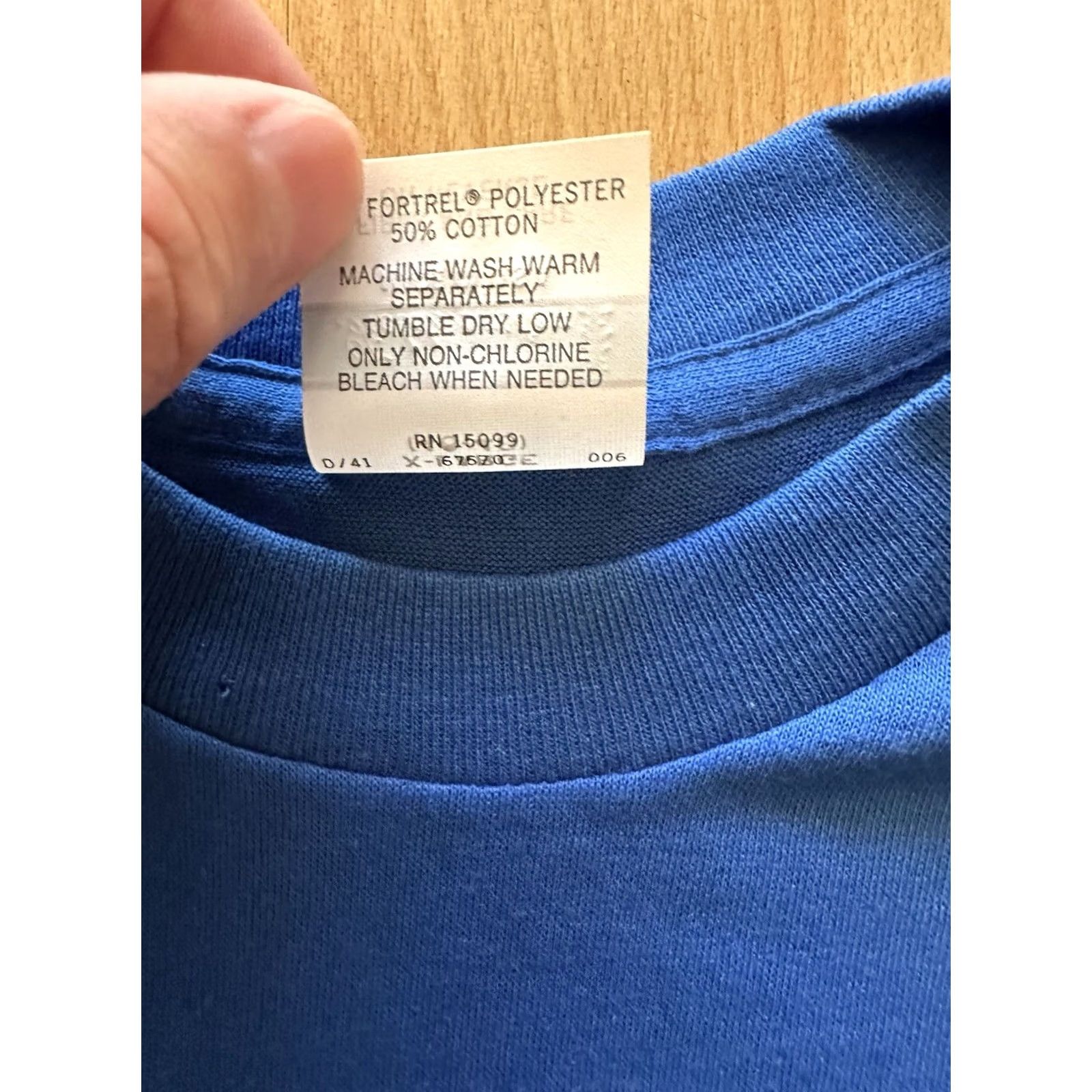 Sears VINTAGE Fieldmaster T-Shirt Blue XL USA Pocket Tee 70s Made In USA Deadstock Shirts Mens Size US XL / EU 56 / 4 - 3 Thumbnail