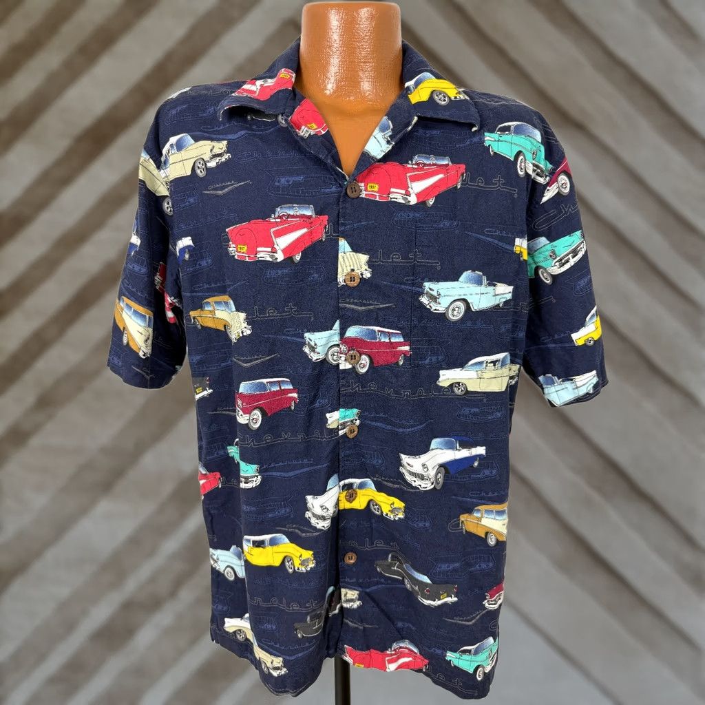 Vintage VINTAGE GM by David Carey Shirt Men L Chevrolet General Motors Classic Cars Hawaiian Size US L / EU 52-54 / 3 - 1 Thumbnail
