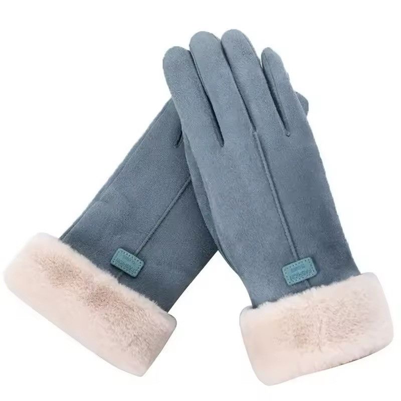 Other Gloves Autumn Winter Cute Furry Warm Mitts Full Finger Size ONE SIZE - 3 Thumbnail