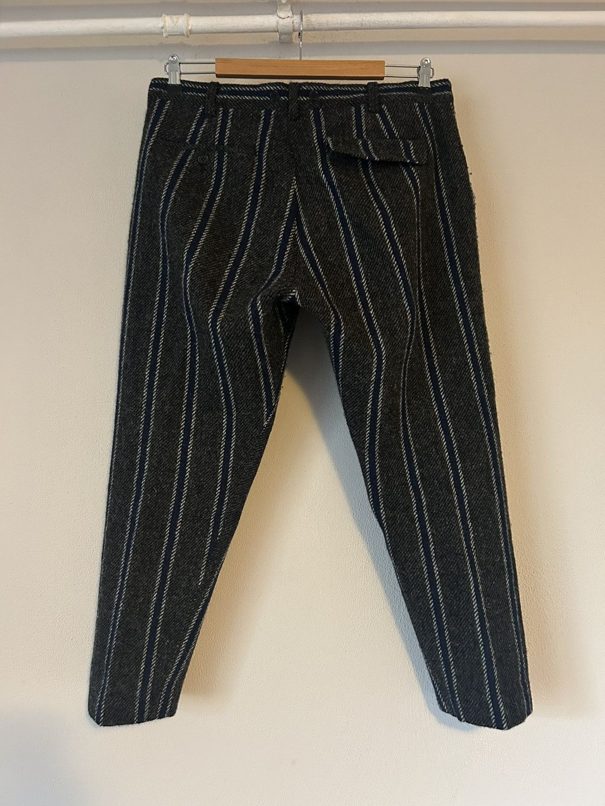 Undercover Undercover Striped Wool Trousers in Grey/Blue - Size L Size US 33 - 5 Thumbnail
