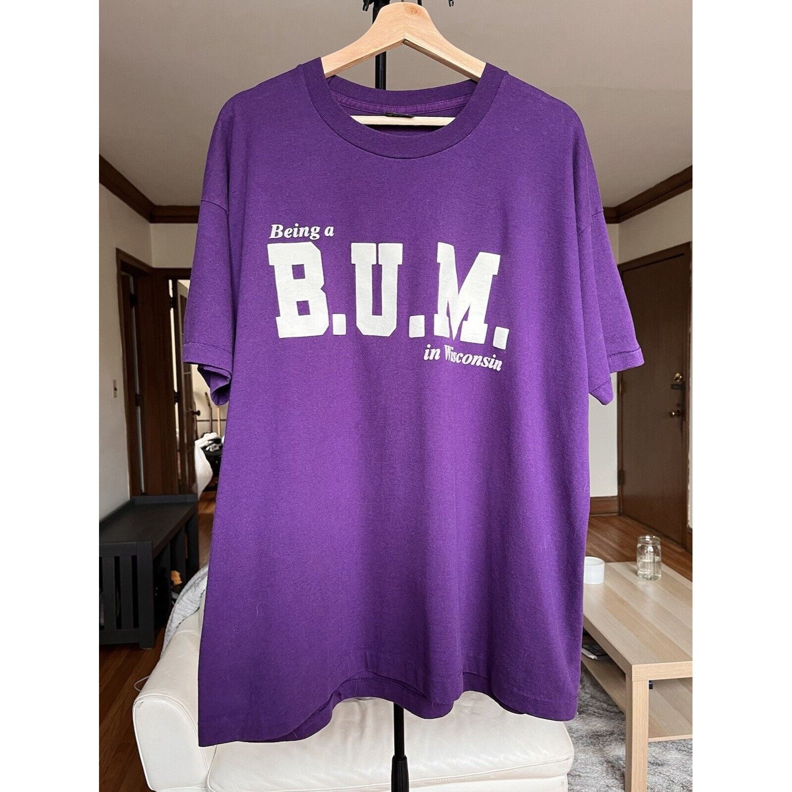 Vintage VINTAGE SCREEN STARS BUM IN WISCONSIN COLLEGE TEE XXL 90S Size US XXL / EU 58 / 5 - 1 Thumbnail