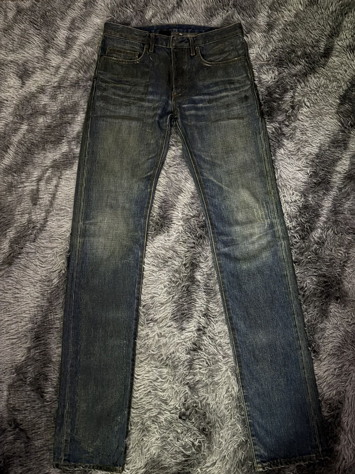 Dior × Hedi Slimane Dior Homme AW06 Blue Clawmark Denim | Grailed