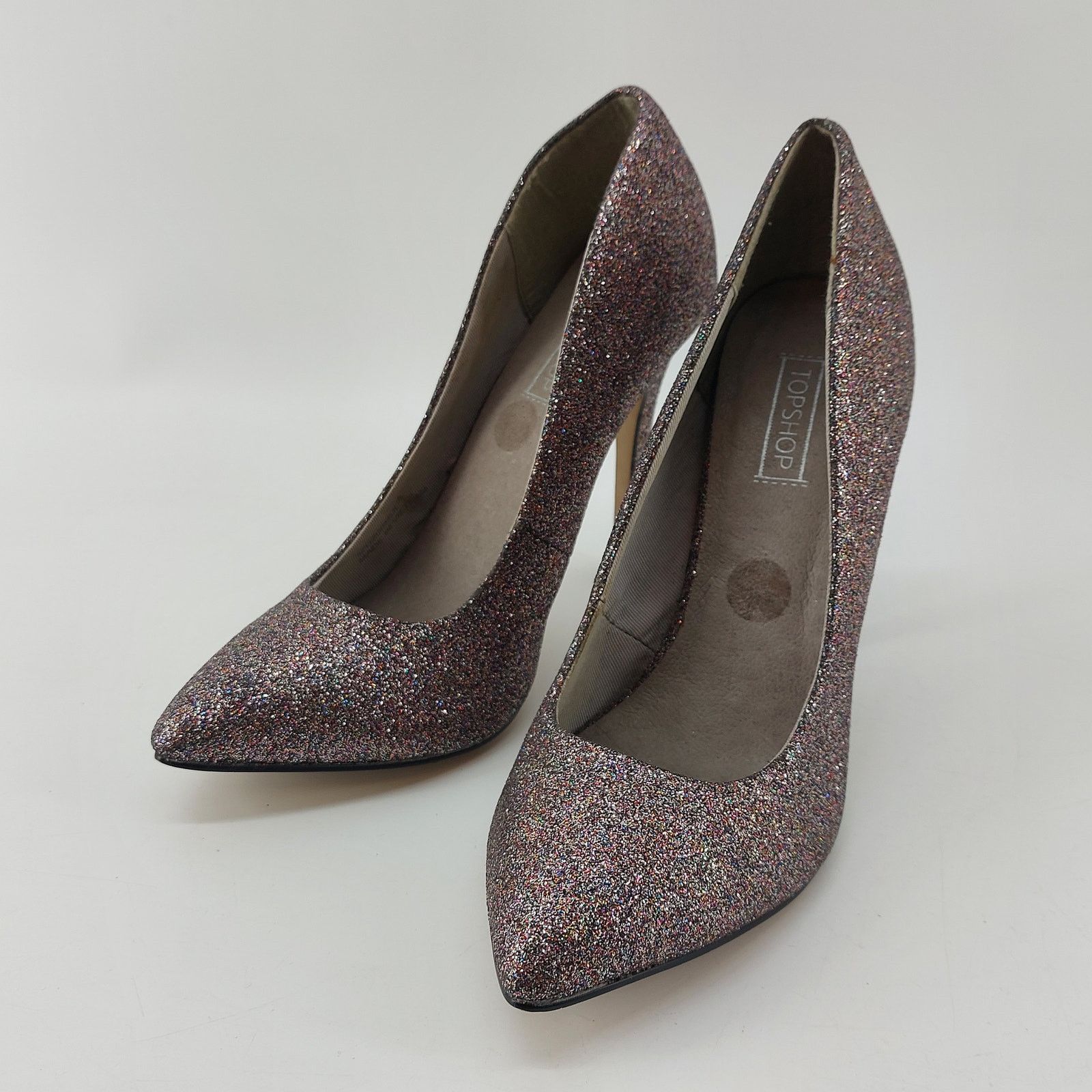 Topshop Topshop Sparkly Multiglitter Pumps Almond Toe High Heels 9.5 Size US 9.5 / IT 39.5 - 8 Thumbnail