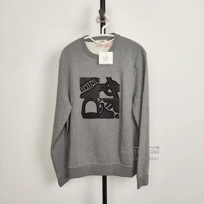 Hermes Hermes Cotton Sweatshirt, Gray Size M / US 6-8 / IT 42-44 - 1 Thumbnail