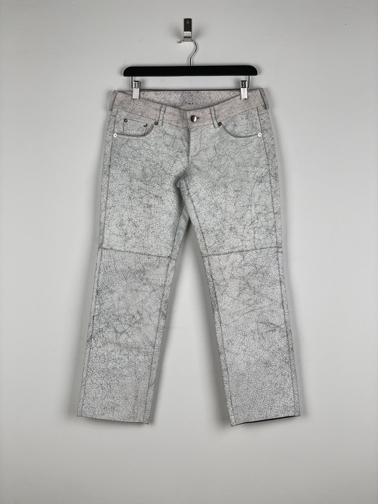 Maison Margiela AW16 Cracked White Paint Leather Pants Size US 30 / EU 46 - 1 Thumbnail