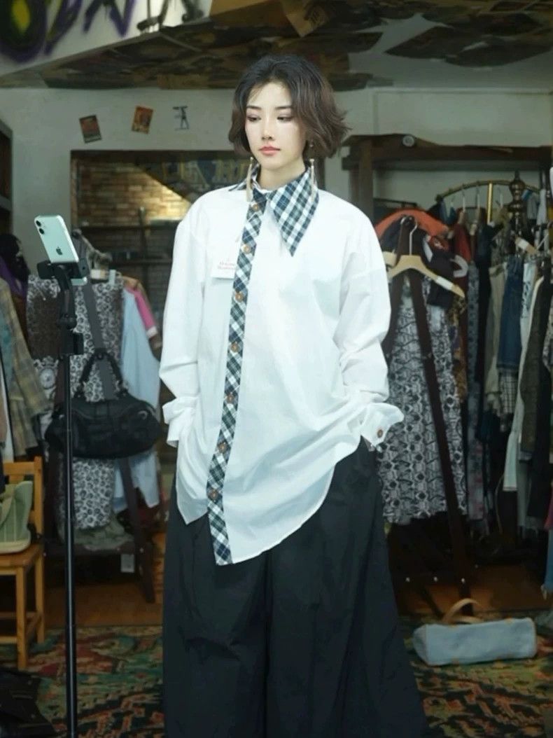 Vivienne Westwood Vivienne Westwood sizeF White asymmetrical collar shirt wit Size M / US 6-8 / IT 42-44 - 9 Thumbnail