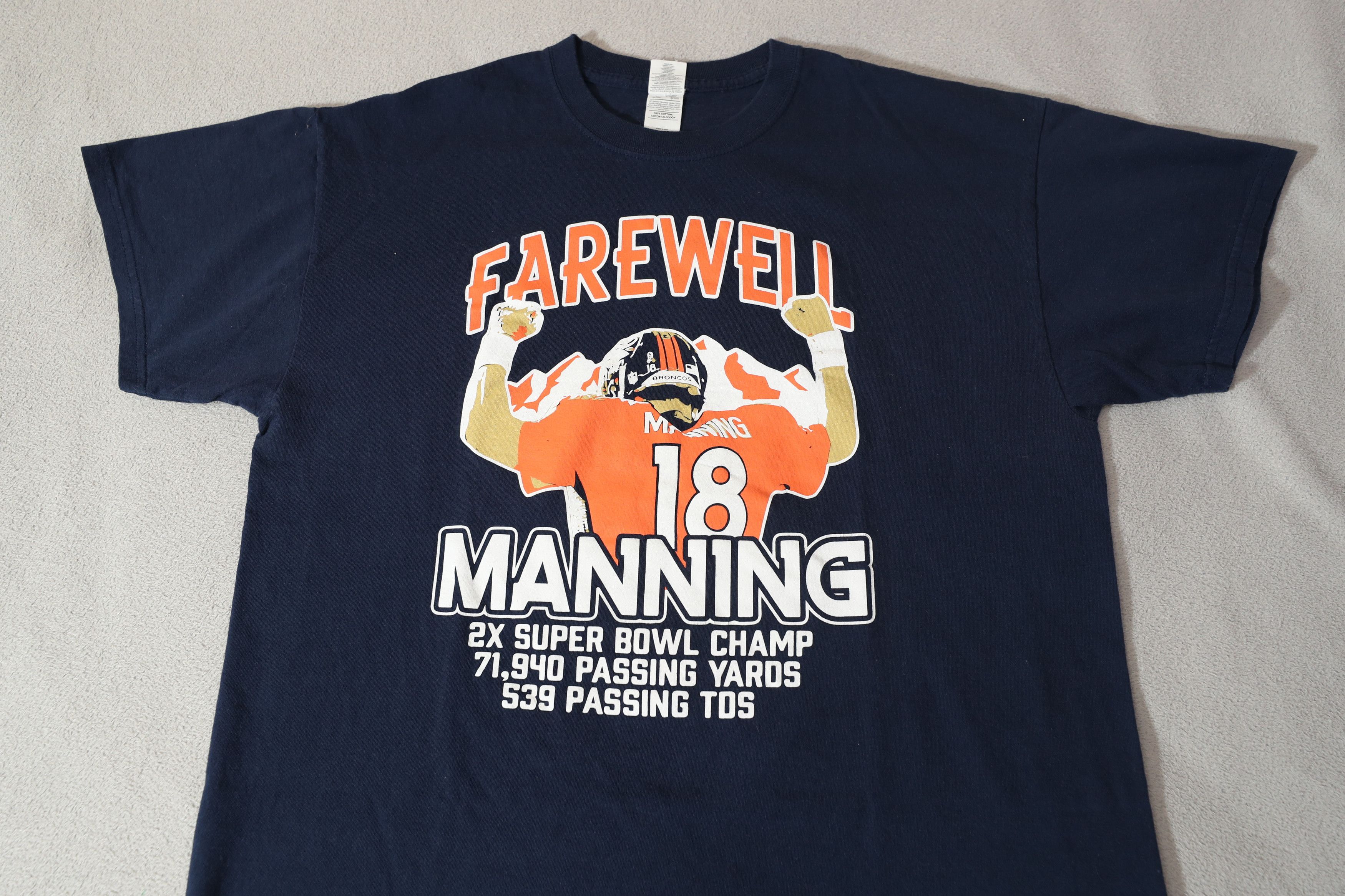 Gildan Farewell Manning Stats Shirt (XL) Size US XL / EU 56 / 4 - 3 Thumbnail