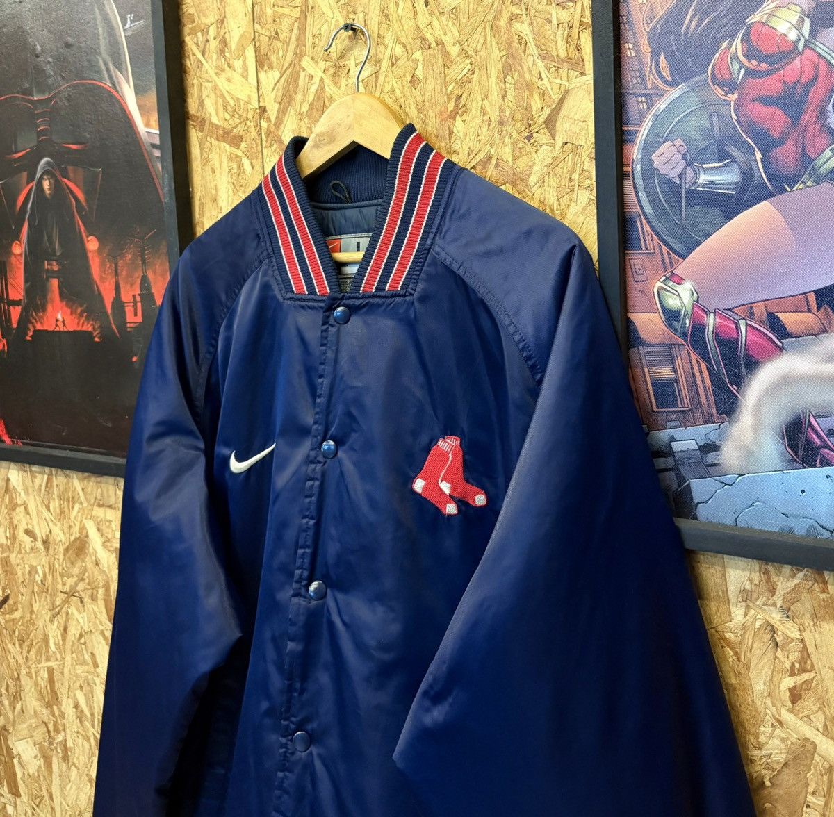 Nike Vintage Nike MLB Boston Varsity Jacket 🔥 Size US XL / EU 56 / 4 - 1 Thumbnail