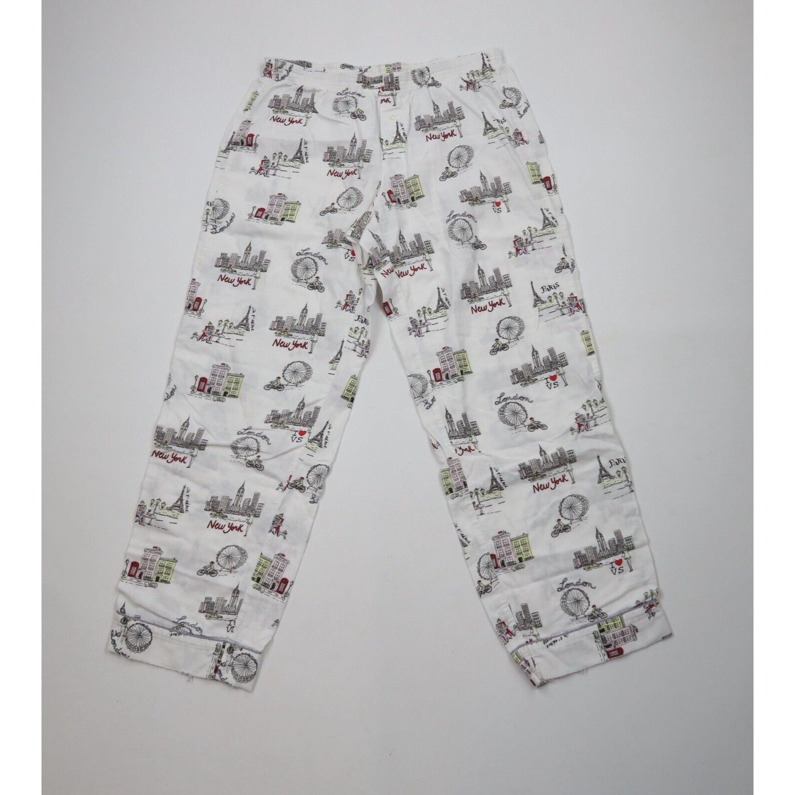 Victoria's Secret × Vintage Vintage Victorias Secret 2 Piece New York London Pajamas Size M / US 6-8 / IT 42-44 - 10 Thumbnail