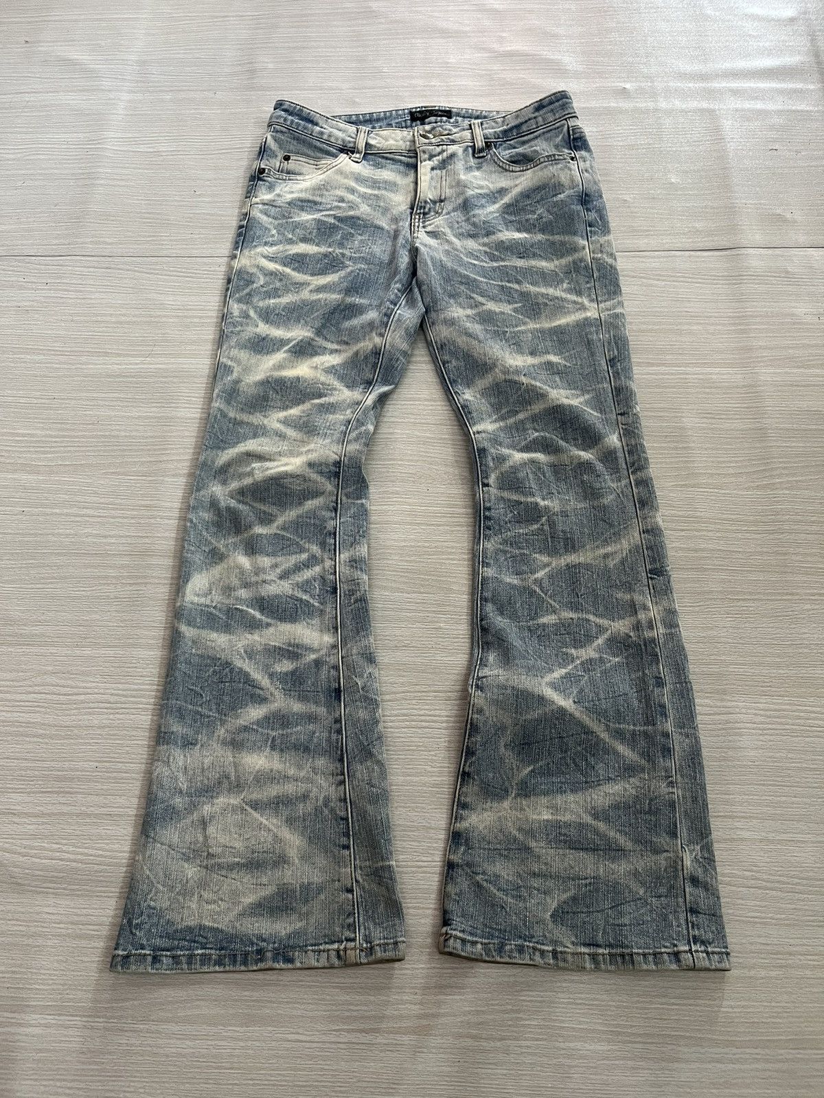 Tornado Mart 💥rare💥 daily topics clawmark washed flare denim jeans Size US 30 / EU 46 - 1 Thumbnail