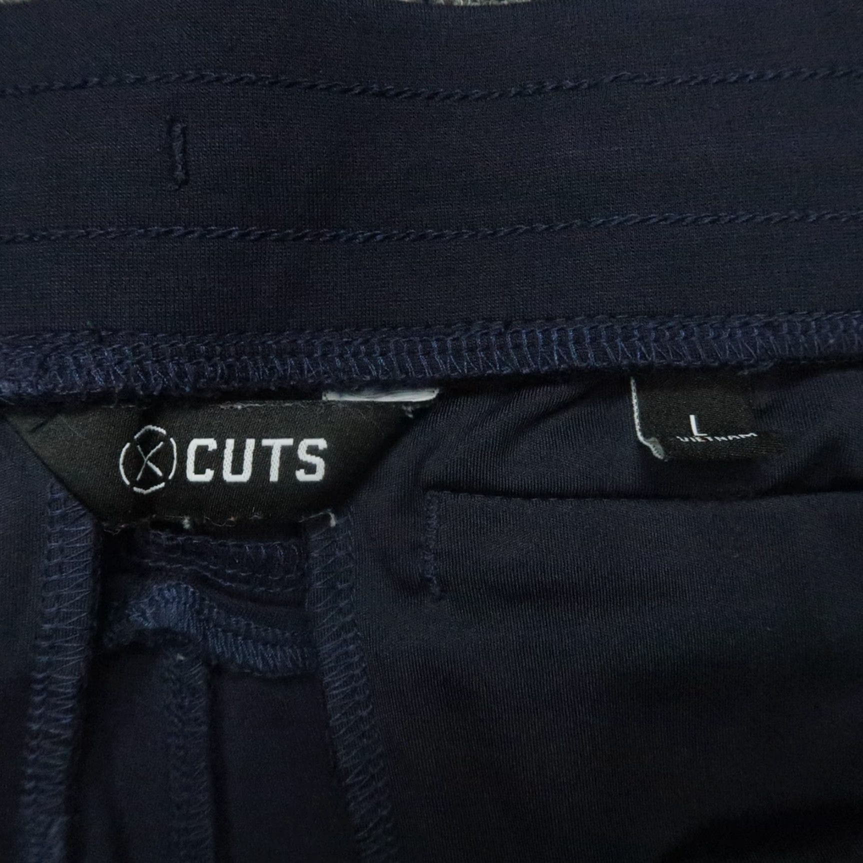 UES Clothing Cuts Clothing Men's Large Blue Jogger Pants with Zip Pocket - Athletic Activewear Size US 33 - 3 Thumbnail