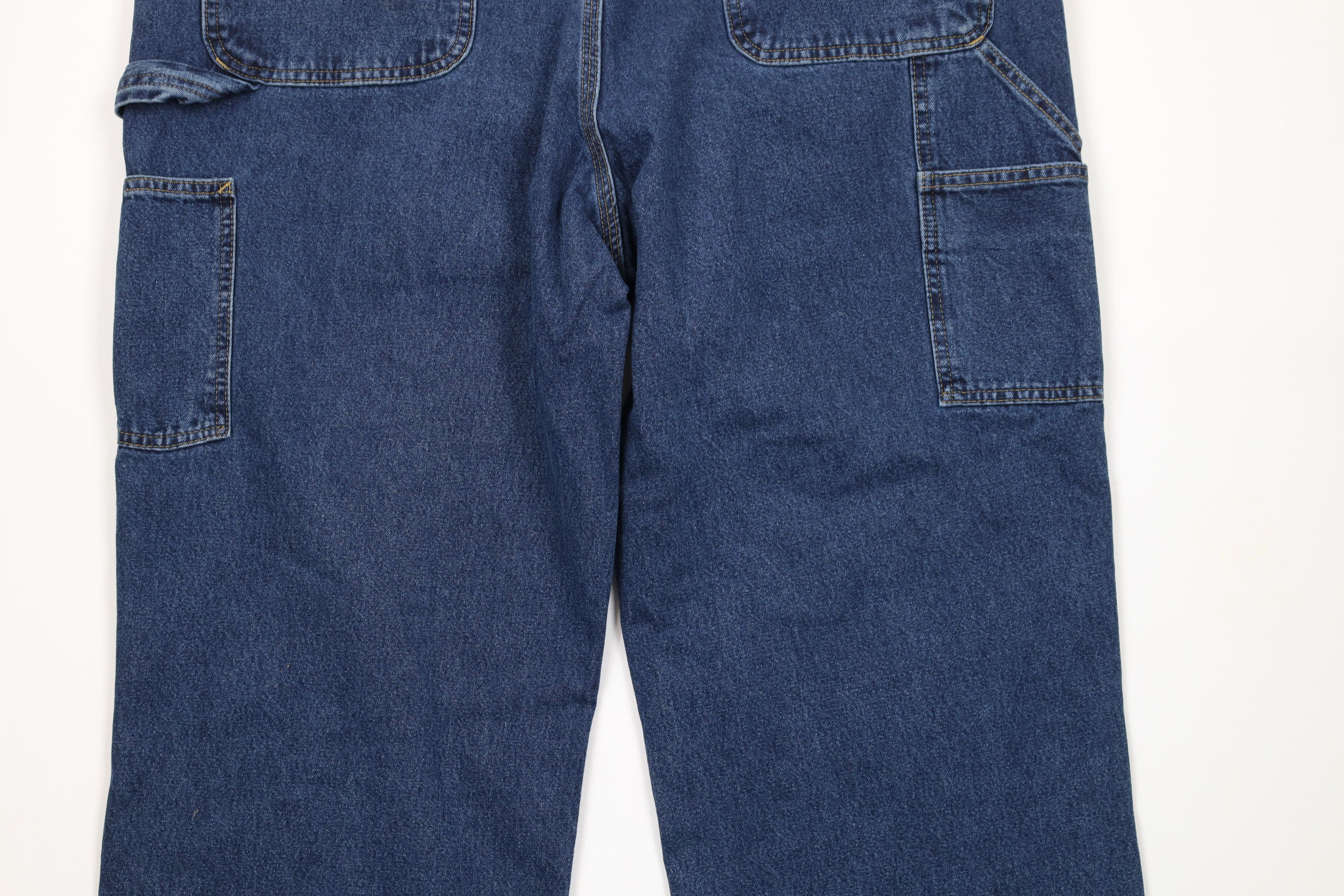 Carhartt × Vintage Vintage Carhartt Spell Out Wide Leg Dungaree Denim Jeans Size US 40 / EU 56 - 12 Thumbnail
