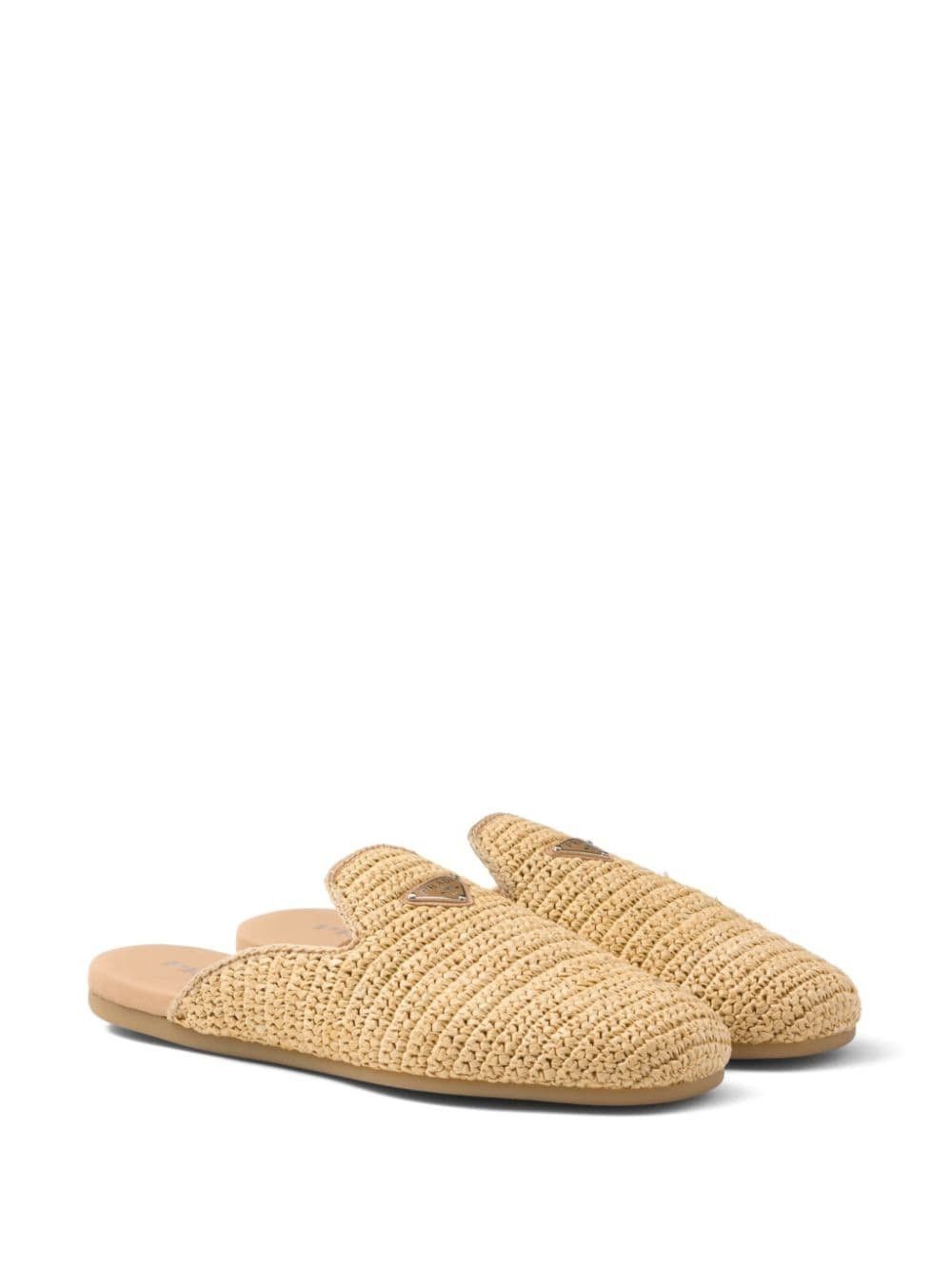Prada o1bcso1str1025 Crochet Slippers in Beige Size US 9.5 / EU 42-43 - 1 Thumbnail