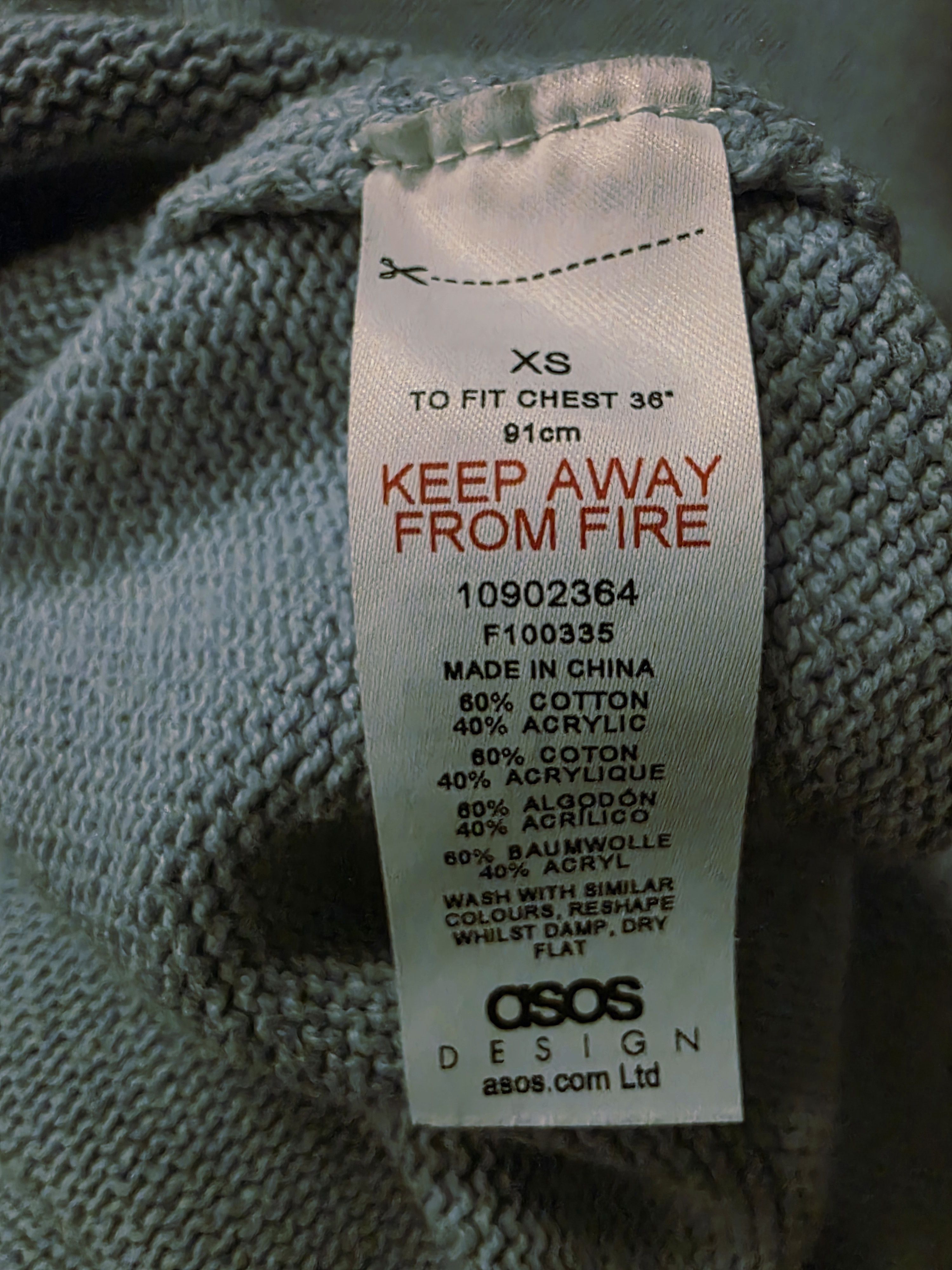 Asos Oversized Knitted T-Shirt Size US XS / EU 42 / 0 - 3 Thumbnail