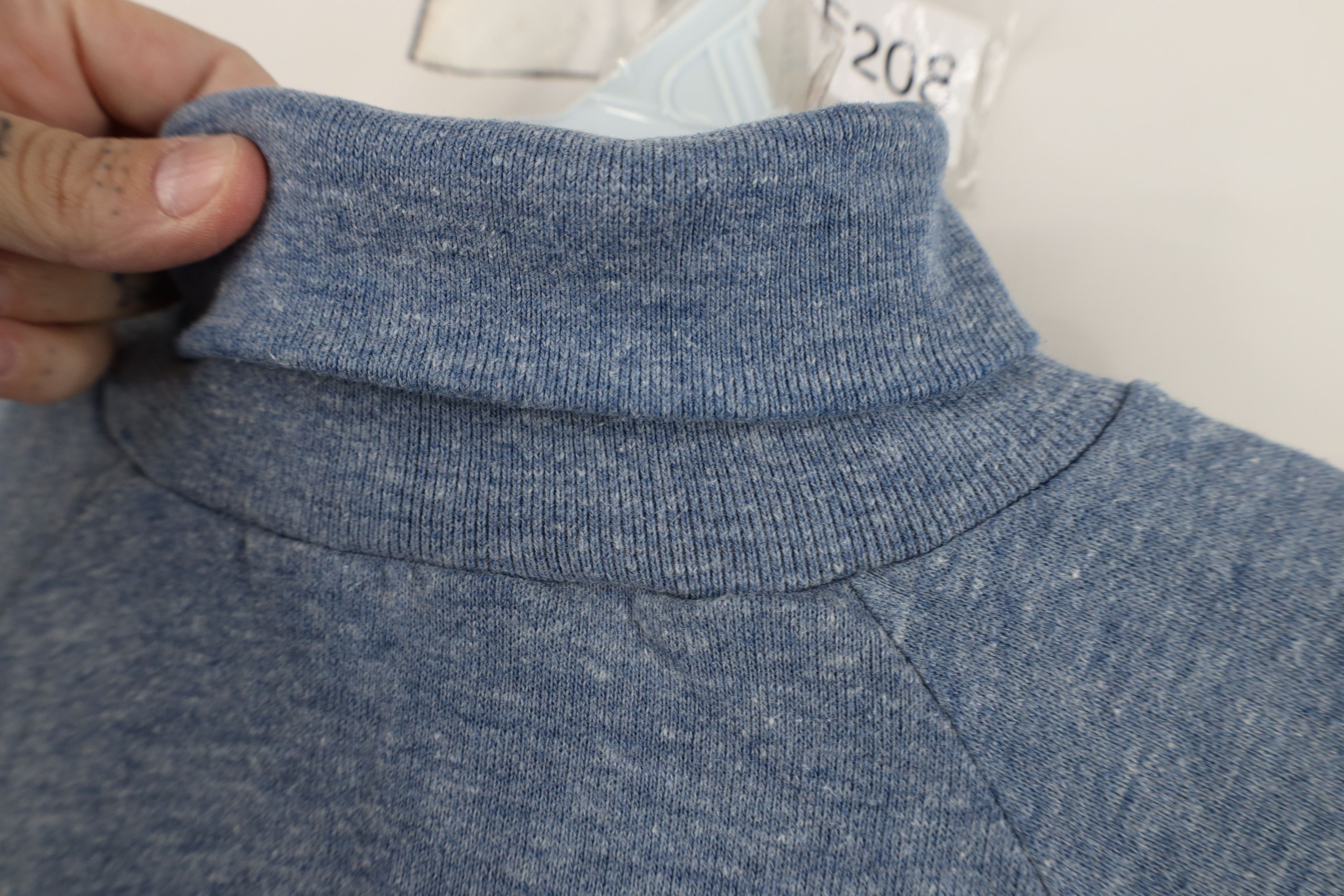 Vintage Vintage 60s 70s Streetwear Turtleneck Sweatshirt Blue USA Size XL / US 12-14 / IT 48-50 - 7 Thumbnail