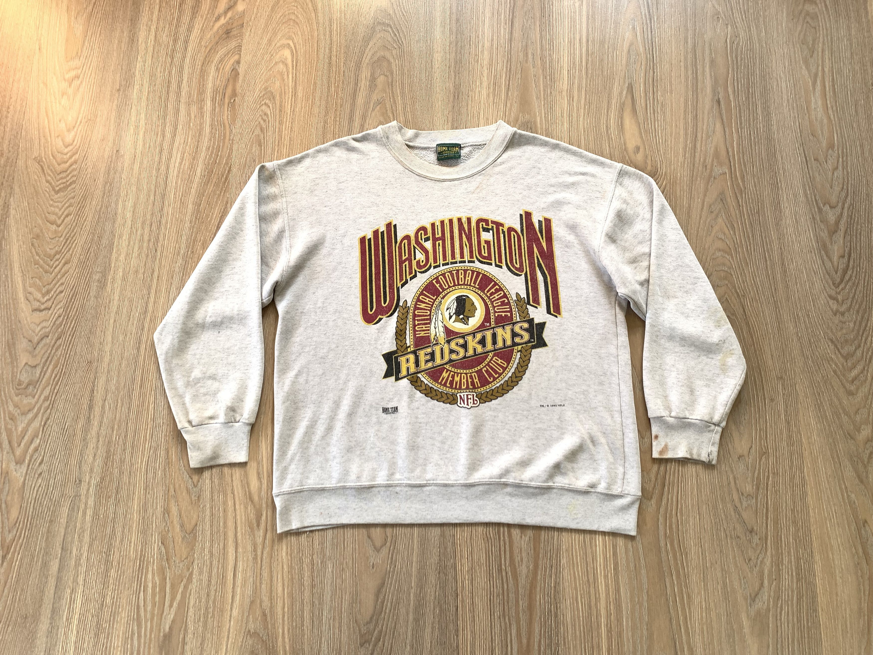 NFL Vintage Washington Redskins Printed Sweatshirt 1993 Size US L / EU 52-54 / 3 - 1 Thumbnail