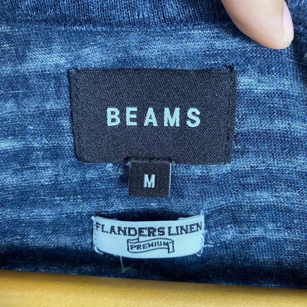 Beams Plus Japanese Brand BEAMS Flanders Linen Stripes Tee Shirt Medium Size US M / EU 48-50 / 2 - 5 Thumbnail