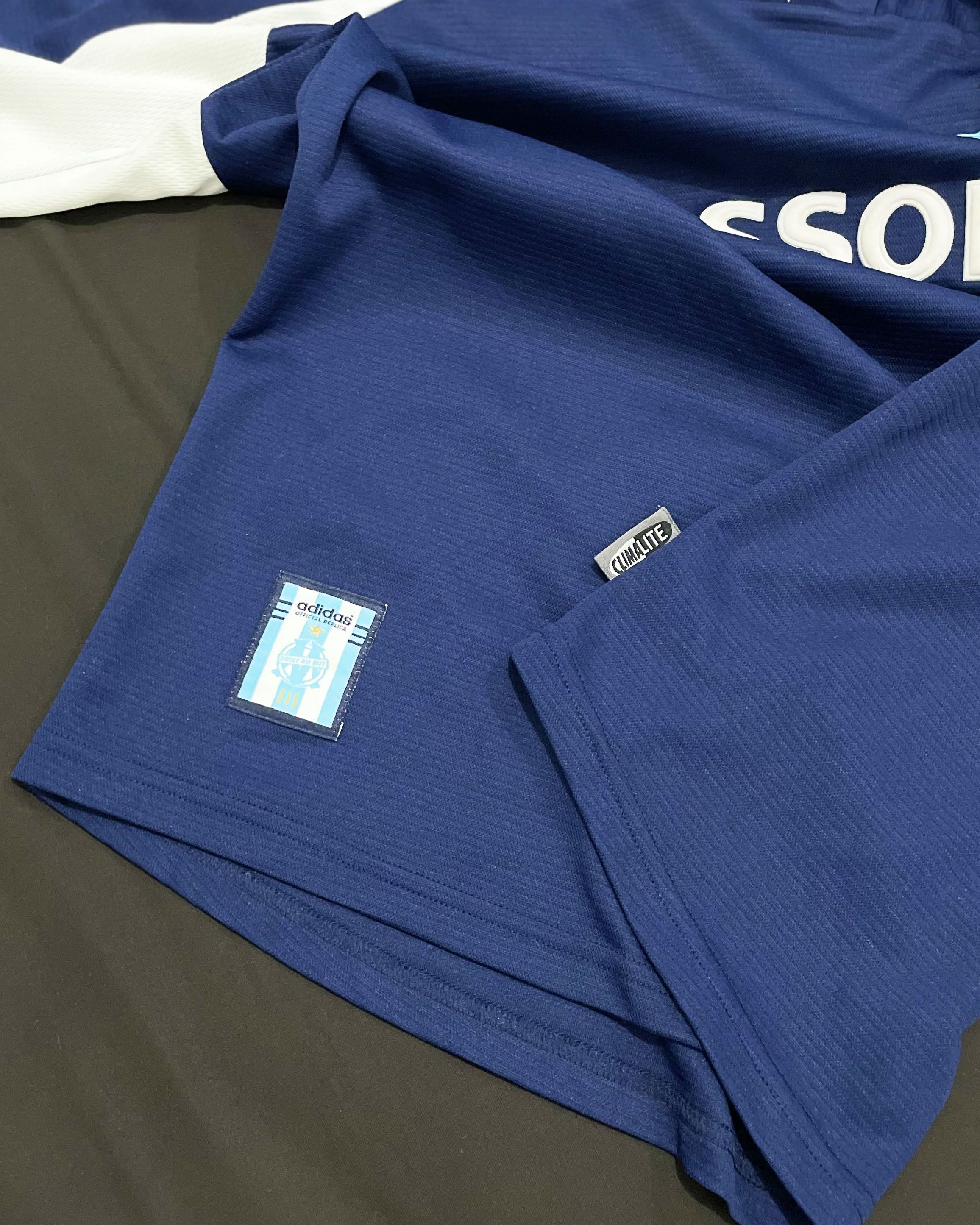 Adidas Olympique Marseille Away Kit 1999 2001 Size US M / EU 48-50 / 2 - 4 Thumbnail