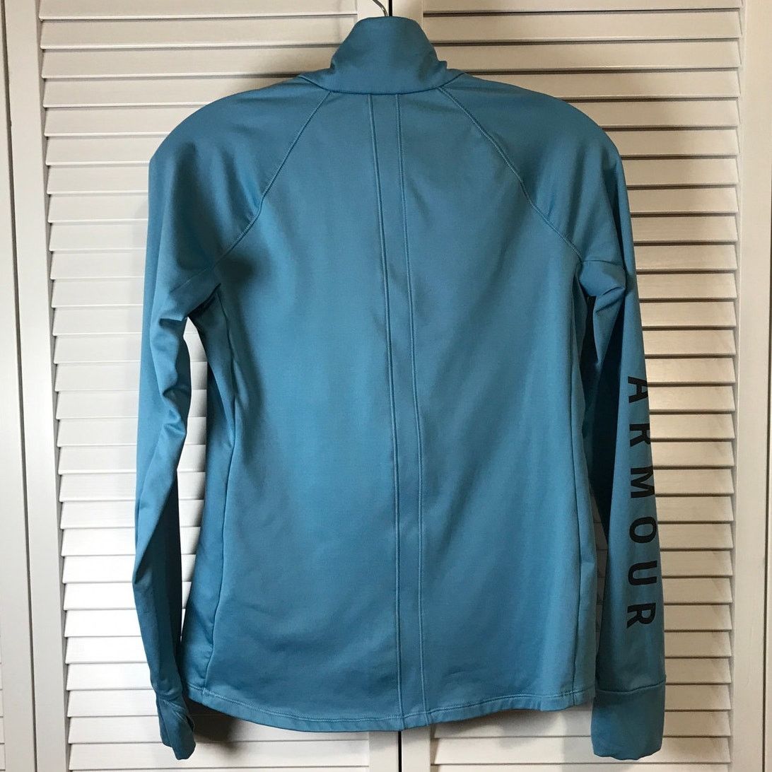 Under Armour Under Armour Cold Gear Blue Half Zip Fitted Activewear Top S Size S / US 4 / IT 40 - 2 Thumbnail
