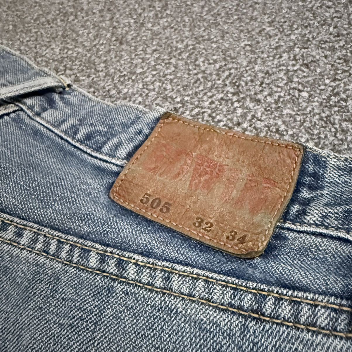 Edwin 🇯🇵 Japanese Vintage 90s Edwin 505 Selvedge Stone Wash Denim Size US 32 / EU 48 - 9 Thumbnail