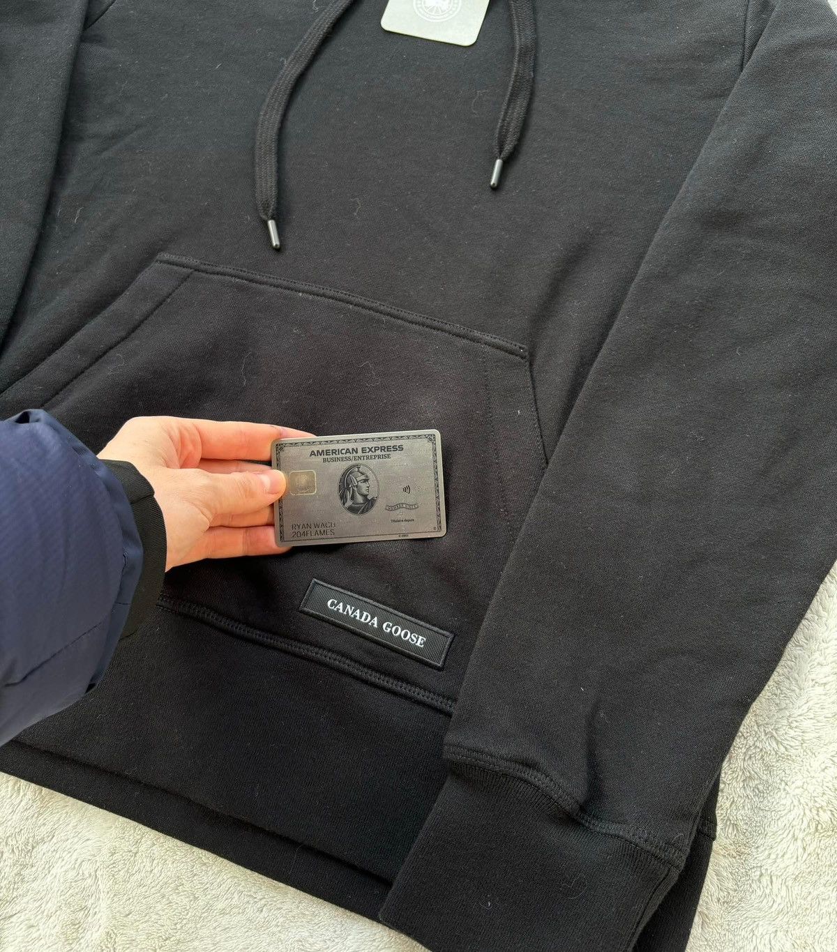 Canada Goose Canada Goose Black Pocket Label Hoodie Size M / US 6-8 / IT 42-44 - 2 Thumbnail