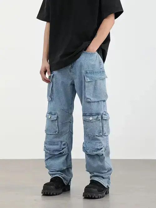 Designer × Japanese Brand × Vintage distressed hiphop y2k baggy cargo pants Size US 32 / EU 48 - 3 Thumbnail