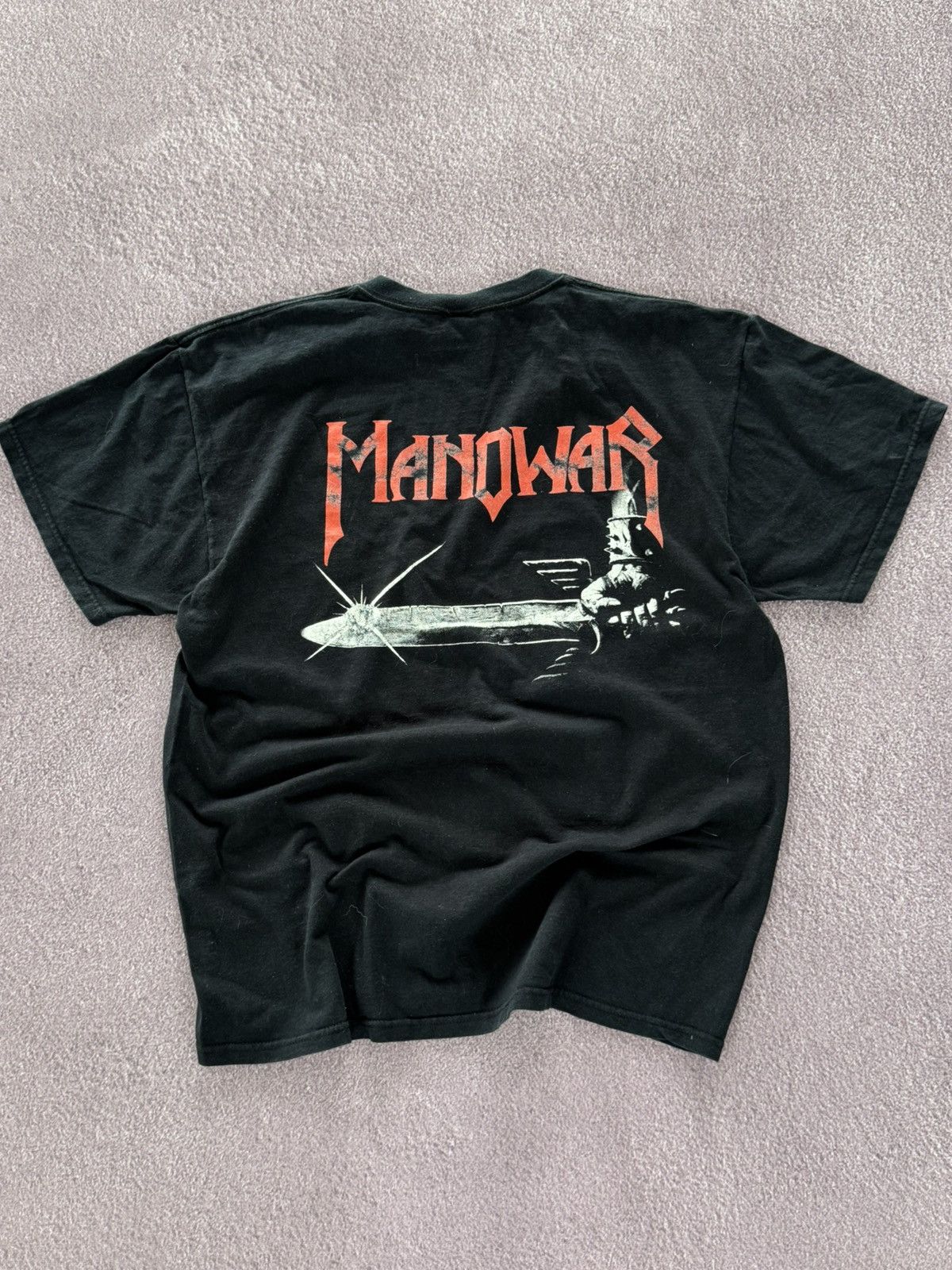 Band Tees Vintage 1990’s Manowar Punk Rock T-Shirt Size US XL / EU 56 / 4 - 7 Thumbnail