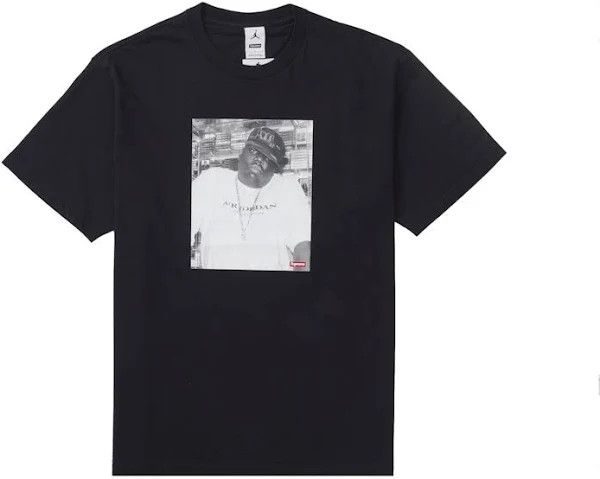 Supreme Jordan Biggie S/S Top Black Shirt L