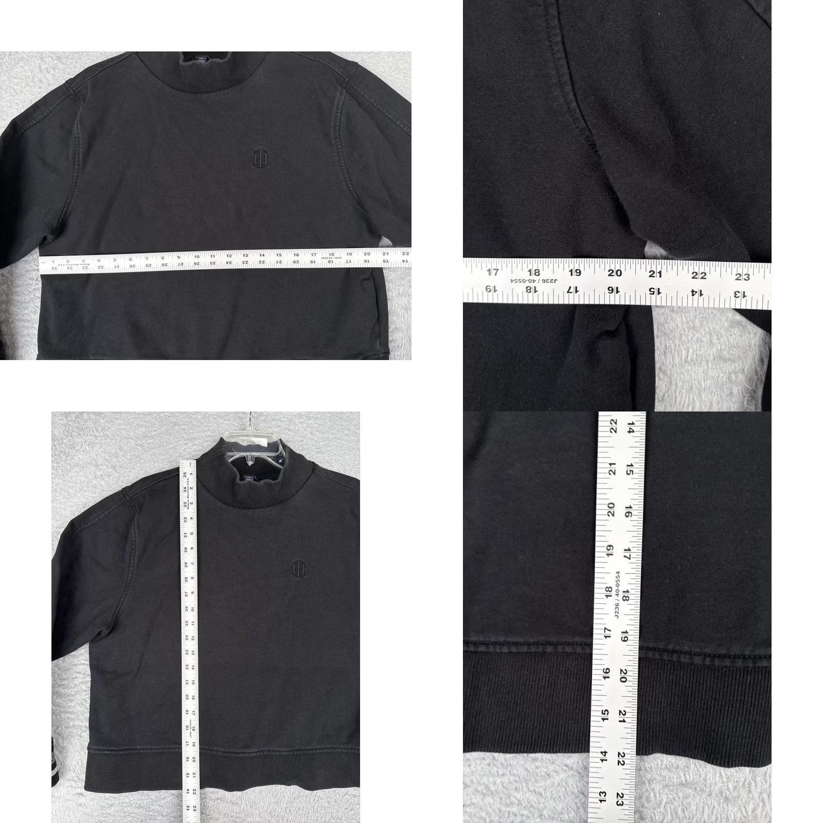 Tommy Hilfiger Tommy Hilfiger Sweater Womens L Black Mock Neck Pullover Embroidered Logo Cuff Jersey Knit Pullover Size L / US 10 / IT 46 - 8 Thumbnail