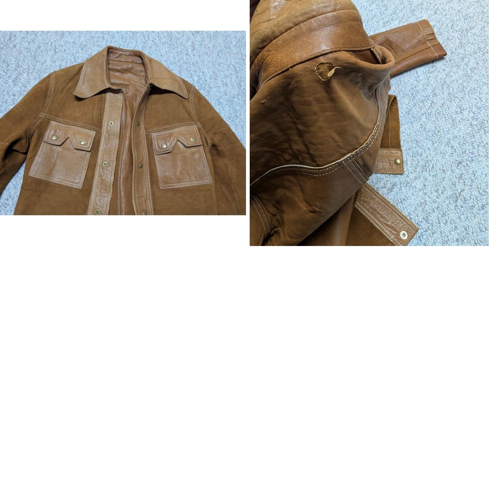 Vintage VINTAGE western suede cowhide leather XXS jacket Trucker cowboy east west -unisex- Adults 2XS brown leather jacket western 1970s vintage style Size US XXS / EU 40 - 10 Thumbnail