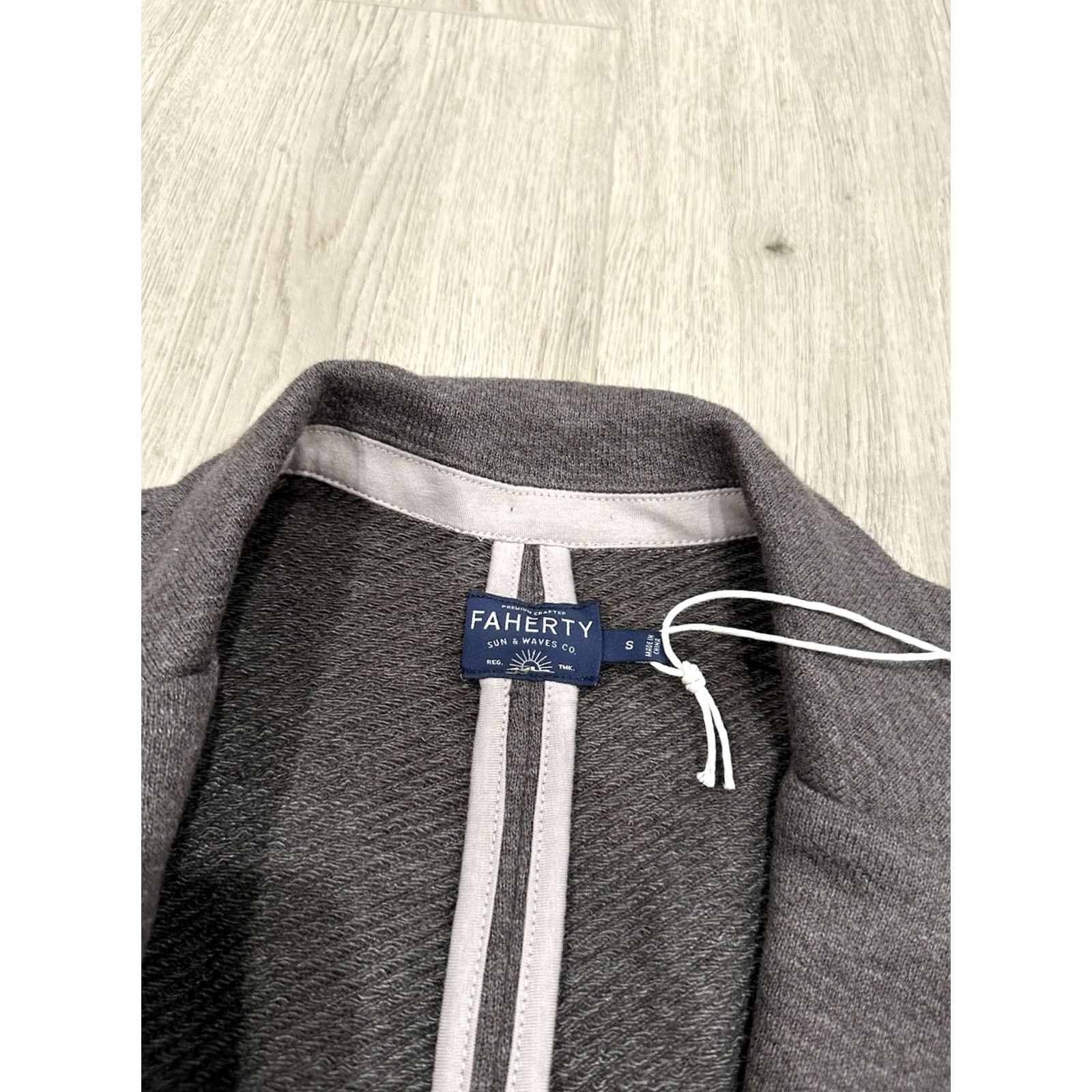 Faherty NWT Faherty Inlet Knit Blazer Sweater Deep Brown Heather Women's Small Size S / US 4 / IT 40 - 5 Thumbnail