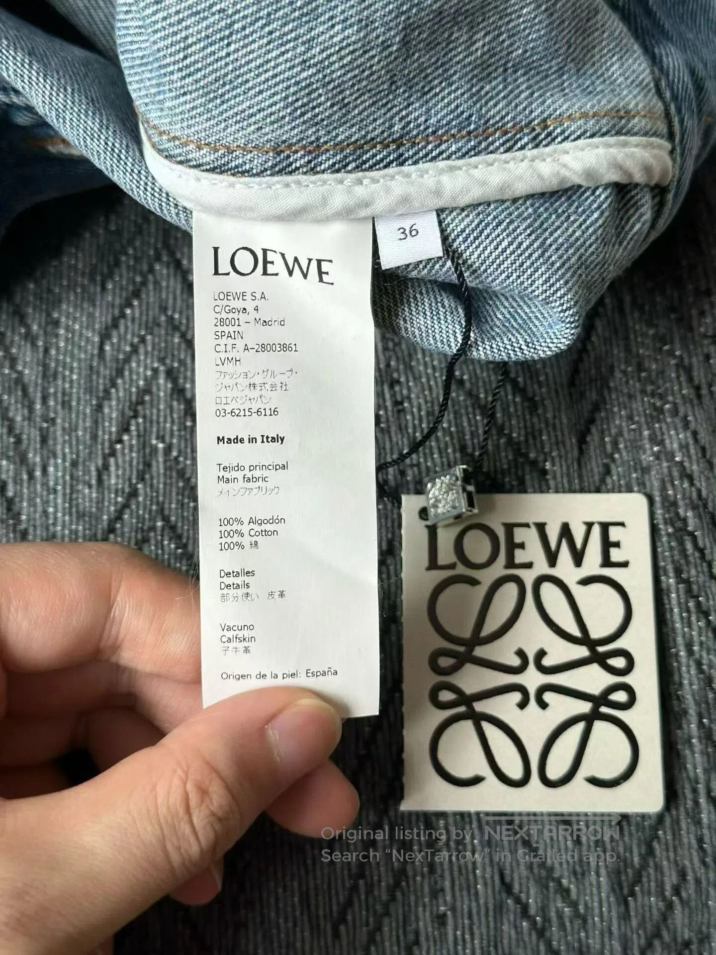 Loewe Loewe Leather Label Denim Jacket. Size XS / US 0-2 / IT 36-38 - 4 Thumbnail