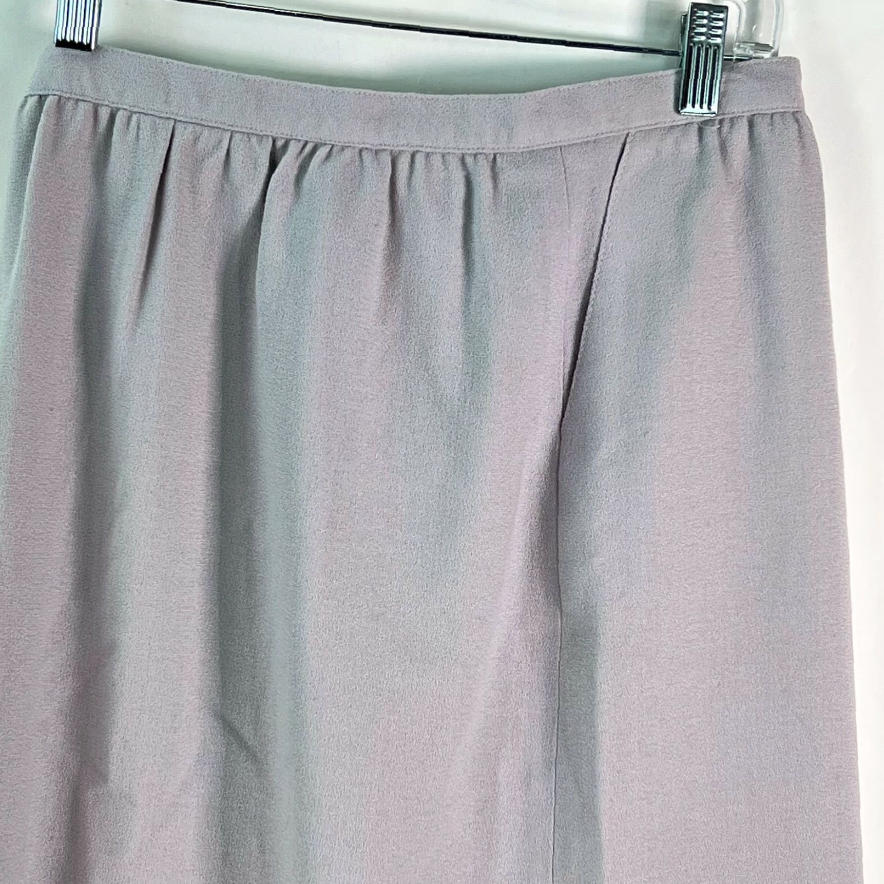 Jones New York Jones New York A-Line Skirt Women's Gray Size 12 Fully Lined Pockets Casual Wool, Knee Length, 28 in Waist - Regular Fit Size 34" / US 12 / IT 48 - 6 Thumbnail