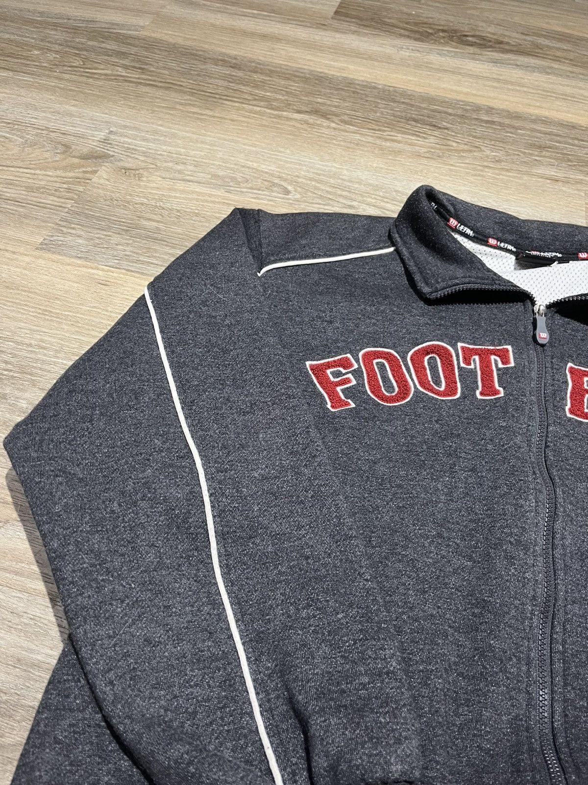 Vintage × Wilson Grey Wilson Football Zip-up Size US XL / EU 56 / 4 - 3 Thumbnail