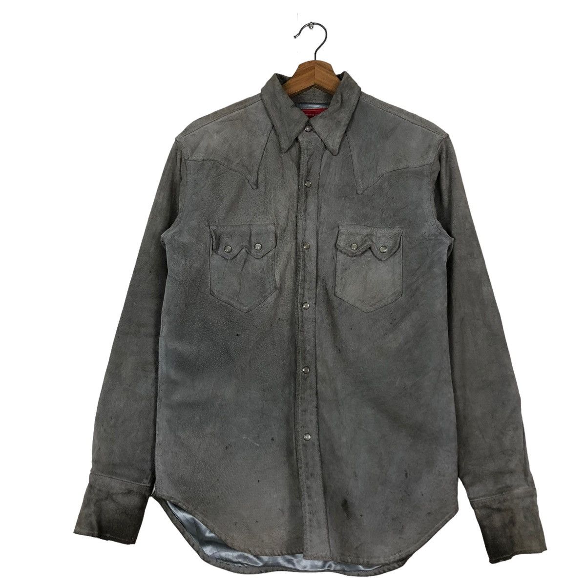 Vintage 🔥VINTAGE SHIRT LEATHER JACKET OCTOPUS ARMY MILITARY Size US L / EU 52-54 / 3 - 1 Thumbnail