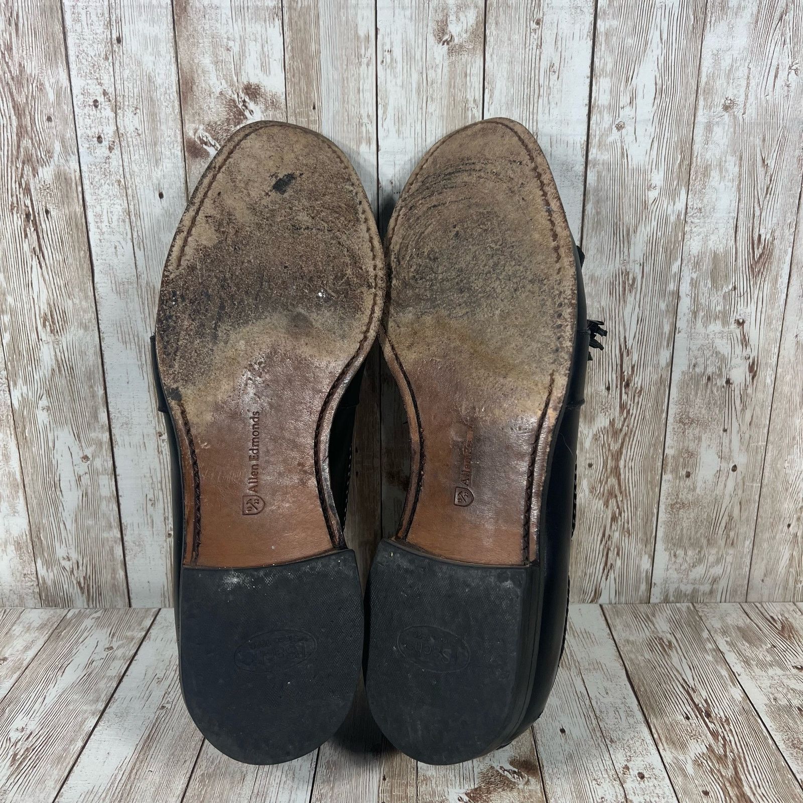 Allen Edmonds Allen Edmonds Sz 13 D Black Leather Men's Dress Shoes Size US 13 / EU 46 - 6 Thumbnail