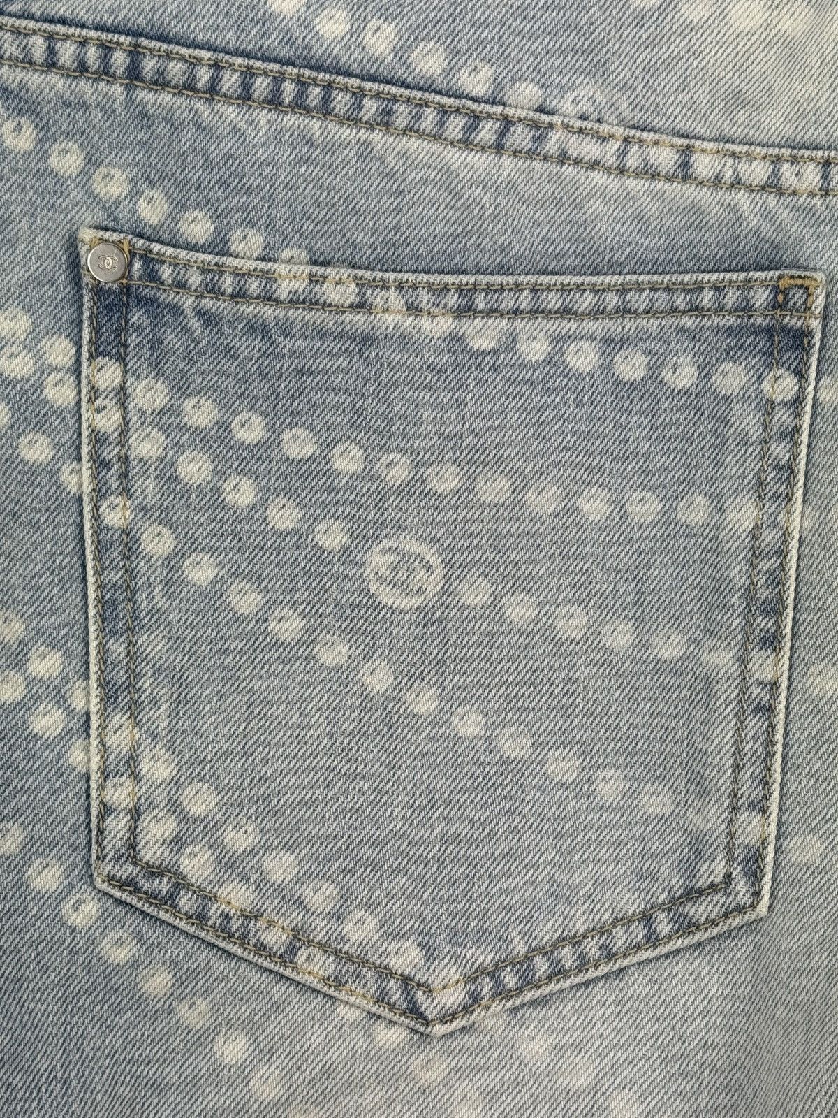 Chanel LOGO PRINT DENIM JEANS Size US 34 / EU 50 - 6 Thumbnail