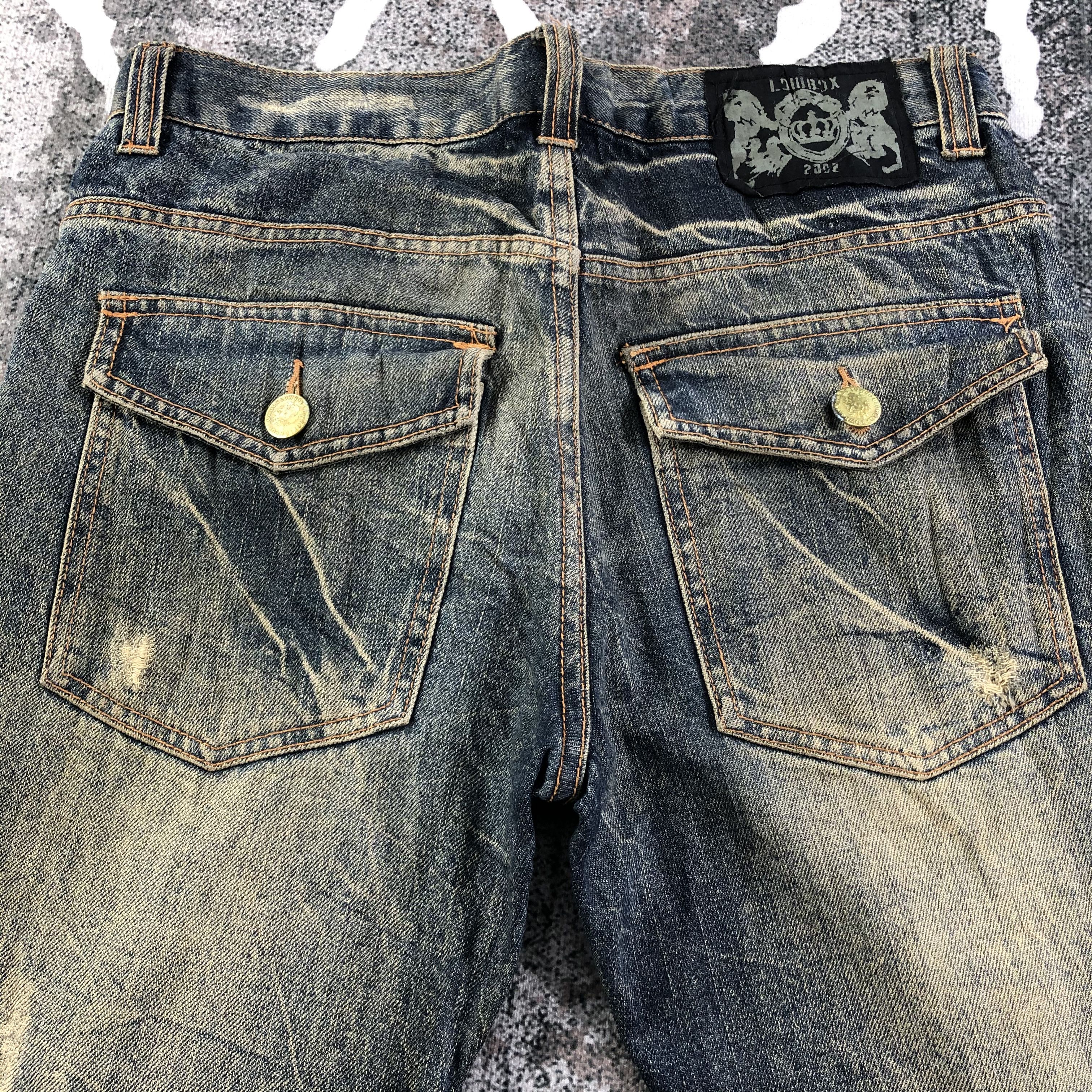Japanese Brand Vintage Lowbox Jeans Rusty Wash Flare Denim KJ1687 Size US 30 / EU 46 - 4 Thumbnail