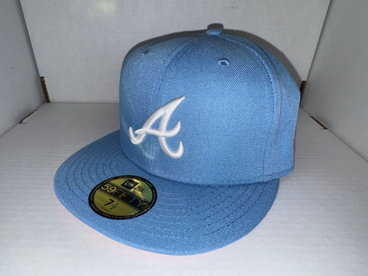New Era ATL Braves Fitted, Sky (Size 7 1/2) Size ONE SIZE - 2 Thumbnail
