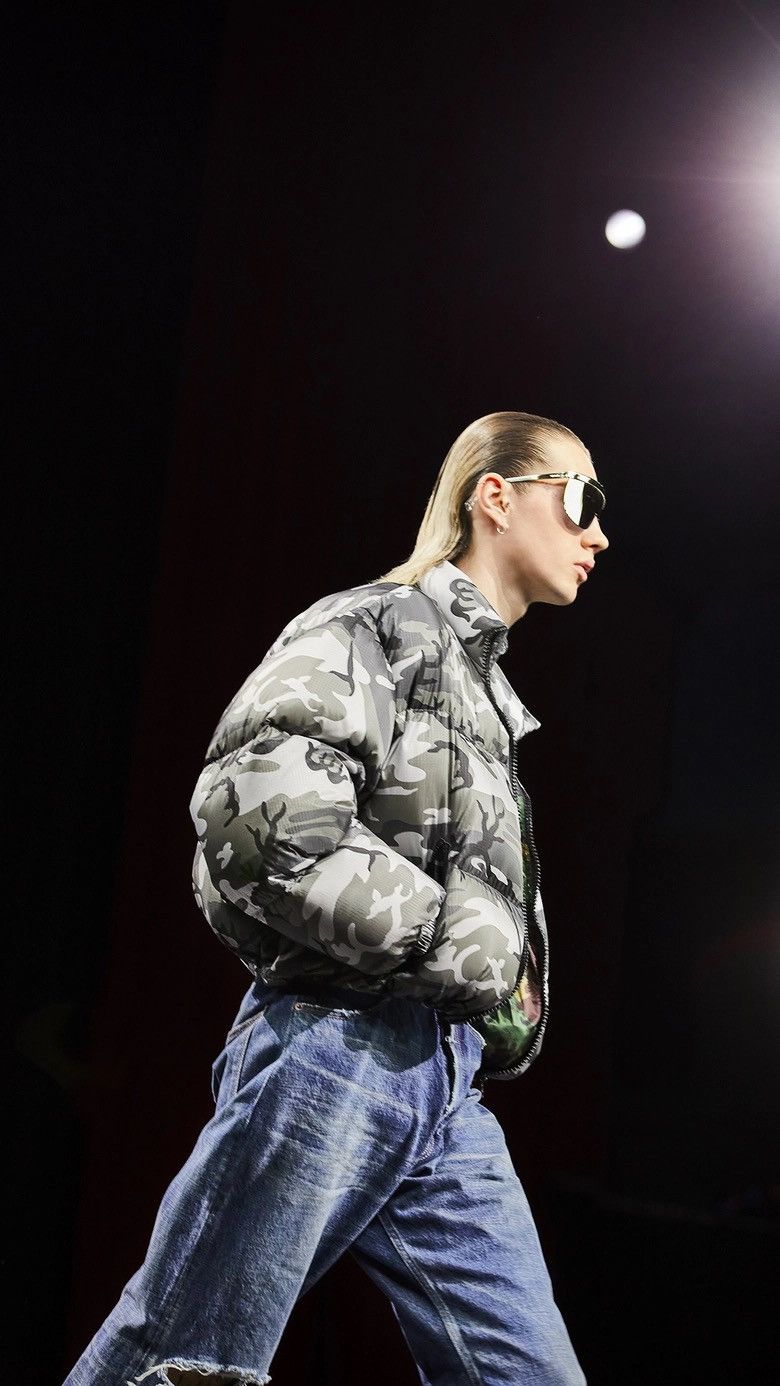 Celine × Hedi Slimane FW22 Grey Camo Short Down Jacket sz44 & 50 Size US M / EU 48-50 / 2 - 9 Thumbnail